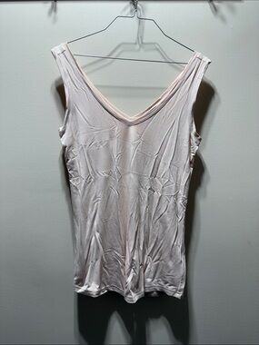 Hilary Radley Pale Pink V-Neck Tank Top
